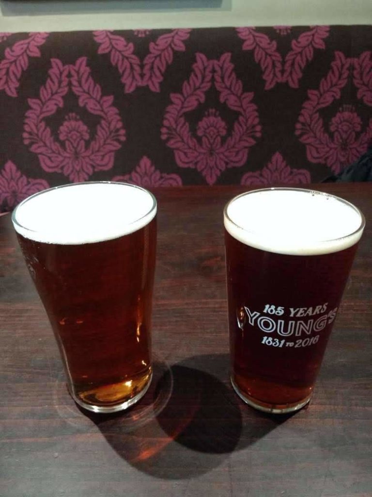 Young's bitter and Young's special, Buckingham Arms in Petty France, London