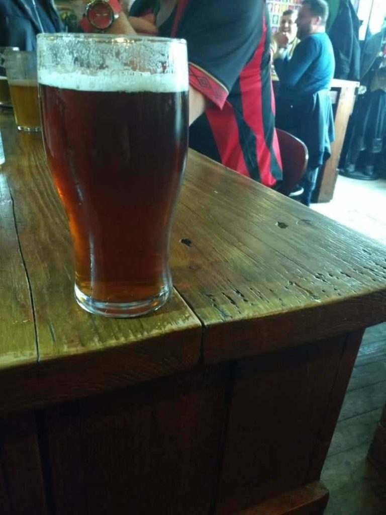 Gadds No.5 beer at the Firkin Shed